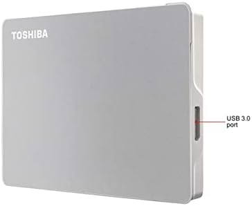 Toshiba Canvio Flex 2TB Portable External Hard Drive USB-C USB 3.0, Silver for PC, Mac, & Tablet - HDTX120XSCAA - 3