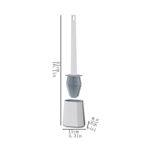Brosse de toilette murale en silicone pour optimiser l'espace salle de bain - 3