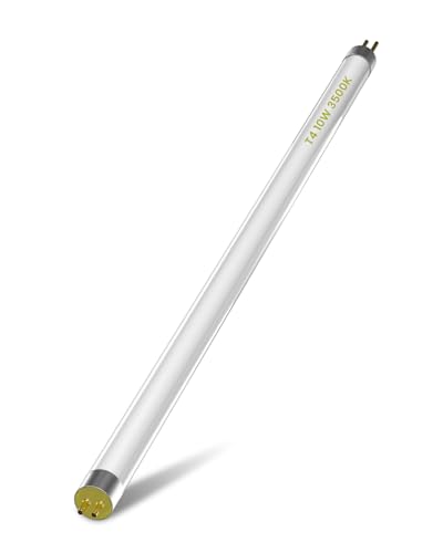 Lamptobe Tubo Fluorescente T4 10W 352MM - Bombilla Fluorescente 2 Pines G5 Blanco Natural 4000K Luces T4 para Debajo de Armarios, 352MM Incluyendo Clavijas/ 338MM Excluyendo Clavijas (1-Pack)