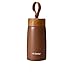 Termos z podwójną ścianką termos 304 ze stali nierdzewnej na zewnątrz przenośny 280 ml drewniany kubek na wodę Mini próżniowa butelka na wodę-280 ml brązowy