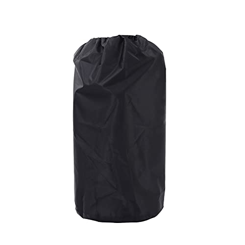 Kisbeibi Funda protectora para depósito de gas resistente de tela Oxford con cordón para la botella de gas (negro)