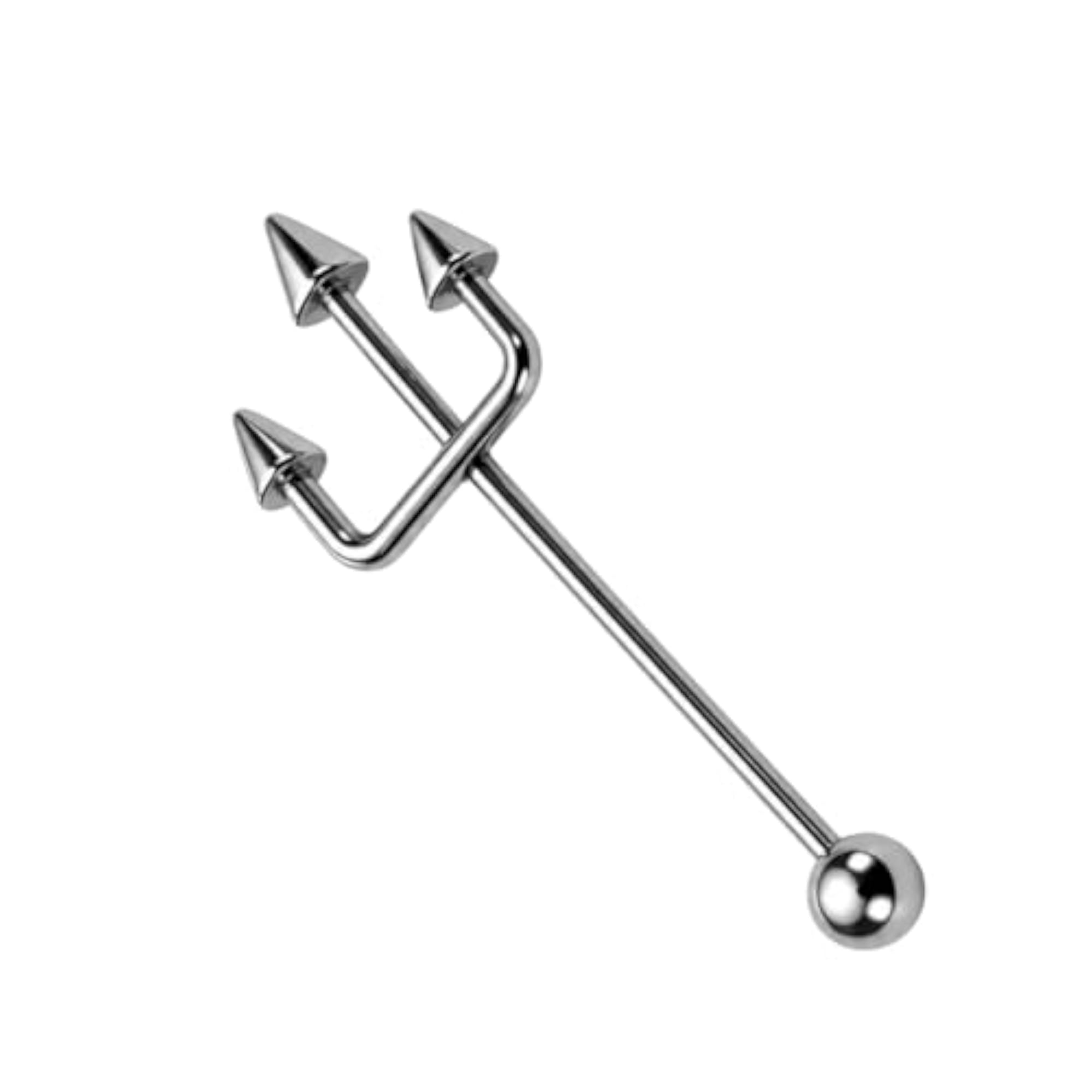 Trident Industrial Barbell, 316L Surgical Steel