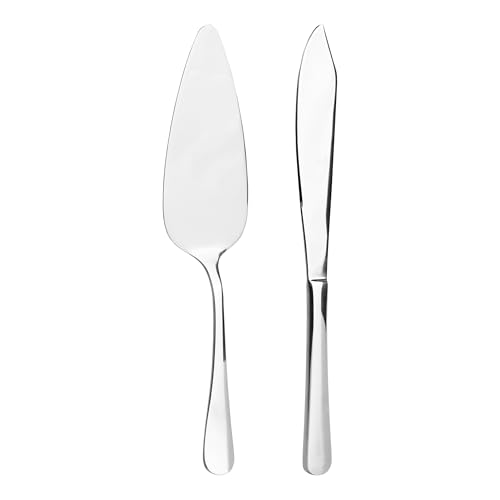BESCH Pala e coltello per torta set di 2 pezzi in acciaio inox (pala e coltello da torta)