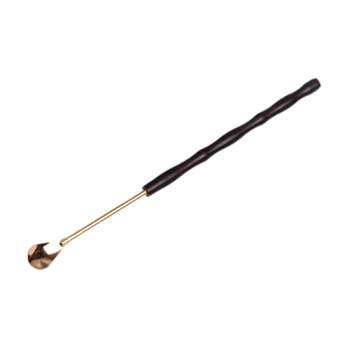 Qianly Censer Seal Tool Ebony Scoop Easy to Use Practical Solid Pure Copper Incenses Sweep Incenses Trowel for Home Bedroom Tea Room
