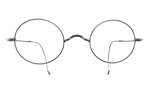 Image of Circleperson Pure Titanium Eyeglasses Vintage round Cable temple Light Weight