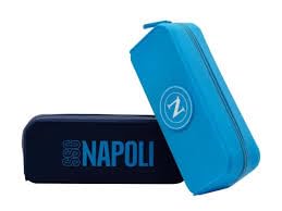 Colourbook ASTUCCIO BUSTINA SILICONE compatibile con SSC NAPOLI BLU GOOMMY SQUADRA CALCIO PALLONE