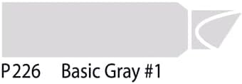 The Original Chartpak AD Marker, Tri-Nib, Basic Gray 1, Box of 6 (P226) (166675)