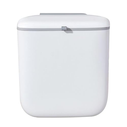 Cubo de basura de cocina de 10 litros con tapa, pequeño cubo de basura plegable para debajo del fregadero para armario, baño, dormitorio, camping