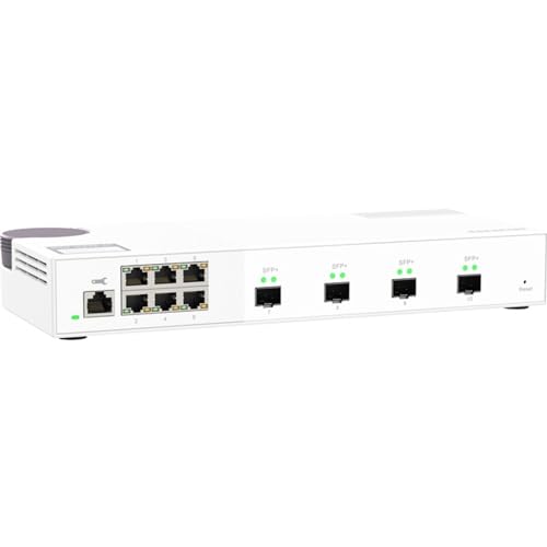 QNAP 10-Port 10GbE Layer 2 Managed Switch with 4 x 10GbE SFP+ and 6 x 2.5GbE RJ45 Ports (QSW-M2106-4S-US)