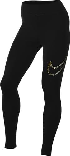 Nike W NSW PE Shine HR Tght legging opaque taille haute galbant femme