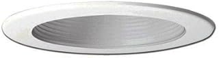 4 in. Recessed Lighting Plastic Step Baffle with Trim Ring - White
