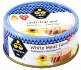 Alwazan Tuna White Meat Preserved in Sunflower Oil 160 g, Rich in Protein