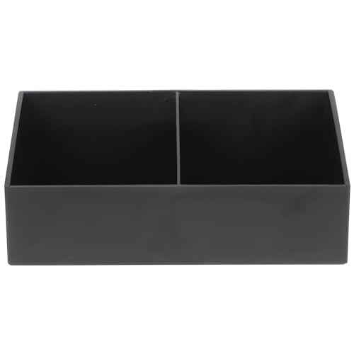 Tea Bags Holder and Coffee Bar Organizer - Sugar Bag Case, Station Storage Bin Box, Guest Room Organizer Storage Boxes 2 Department for Kitchen Home Black