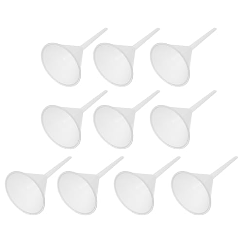 PRETYZOOM 10pcs 90mm Pp Plastic Triangle Funnels Scientific Lab Filling Funnels for Powder and Liquid Transfer in Laboratory and Industrial Use