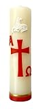 Angelitos de Mexico Easter Candle Paschal Candle Cirio Pascual Alpha Omega Relieve Lent