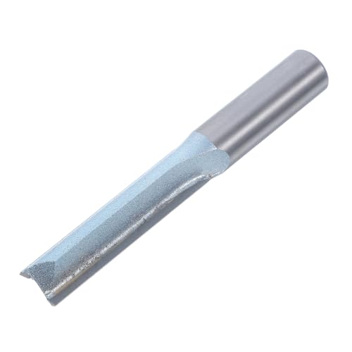 Veemoon Straight Router Bit Double Flute Shank for Creating Grooves Cutting Cutting High Strength Milling Tool for Woodworking Projects