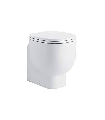 Pozzi Ginori - Cuvette au Mur, Collection 500 Blanc - Blanc, avec Lunettes de Toilettes Slim Soft-Close, en Stock