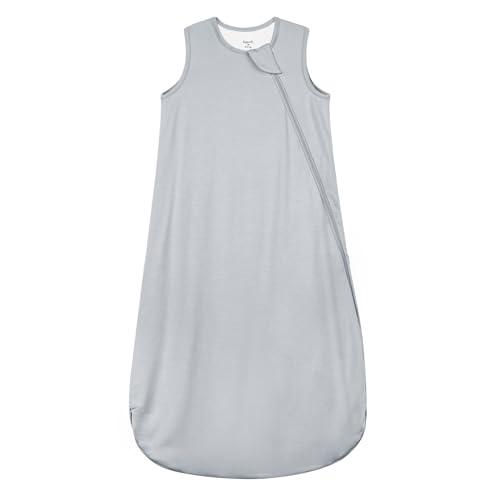 Image of Supersoft Rayon Made from Bamboo Sleep Sack 3-6 Months Newborn Sleep Sack 0-3 Months 0.5 Tog Lightweight Baby Wearable Blanket with 2-Way Zipper Summer Unisex Sleeping Bag for Babies - Gray
