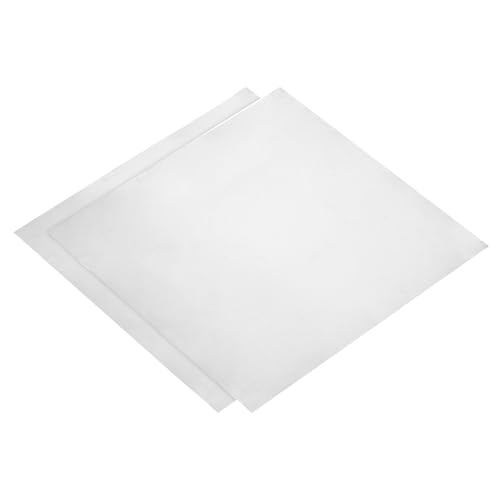 Image of uxcell 2Pcs GR2 Titanium Plate Sheet, 200x200x0.1mm Titanium Alloy Metal Sheet for Industrial Machinery Metalworking (8 inchx8 inchx0.004 inch)