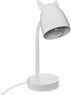 Metalowa lampa na uszy - E14 - 25 W - H. 31 cm - Biala