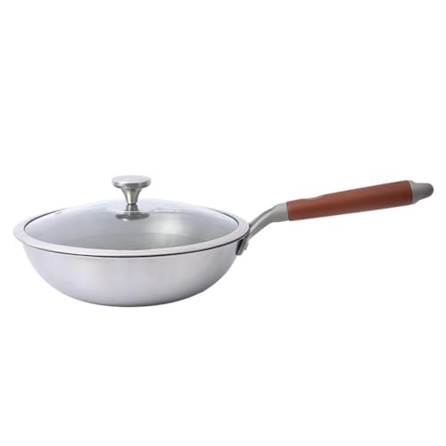 Wok de aleación con tapa y mango, antiadherente miniatura 1