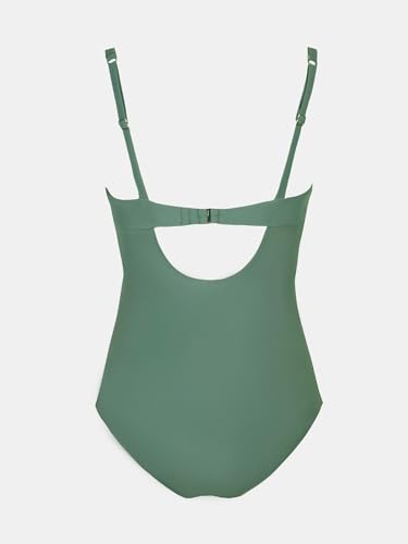 Image of CUPSHE Women's One Piece Swimsuit Ruch Drawstring Square Neck Bathing Suit | Self Tie,Soft Removable Cups,Adjustable Wide Straps,Cutout,Bach Hook,Chic,Fashion,Comfort,Swimwear for Vacation,Beach,Pool