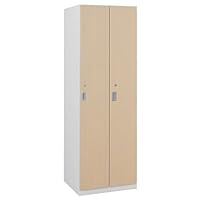 Amazon.co.jp: テレワーク応援 大川家具 国産木製2人用ロッカー MKS