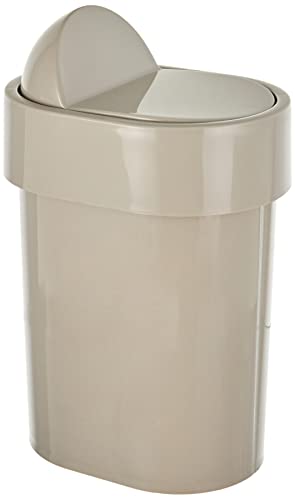Gedy Bin with Swing Lid, Thermoplastic Resin, Beige, 15 x 21 x 34 cm