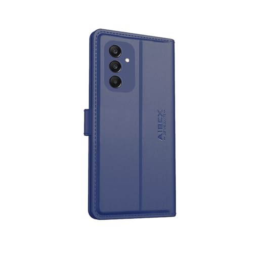 Image of AIBEX Compatible for Samsung A36 5G Flip Cover Leather Finish with Magnatic Closure | Inside TPU with Card Pockets | Wallet Stand | Complete Protection Flip Case -Blue