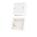 Aexit 2 Pcs Electrical 86x86x43mm White PVC Single Gang Mount Back Box for Timers Wall Socket