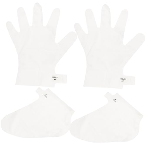 FOMIYES 2pcs Moisturizing Hand and Foot Mask Exfoliating Gloves for Cuticle Removal for and Pampering Dry Skin
