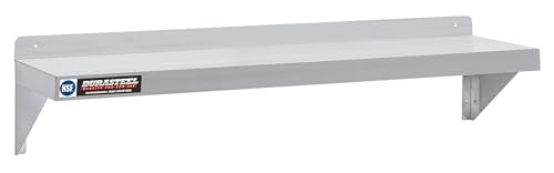 DuraSteel Stainless Steel Shelf - 48 Inch Wide x 12 Deep Commercial NSF Mounted Metal Wall Shelf Pantry Organizer Garage Storage Shelves - Rack Shelving Restaurant Kitchen Units Laundry Utility Room
