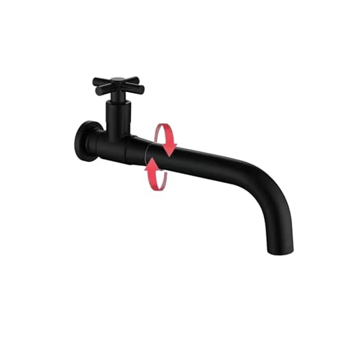 Robinet d'eau froide simple mural en acier inoxydable pour lavabo salle de bains - 5