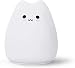 Produktbild FENGLI Nachtlicht for Kinder Baby Kinder, Touches Silikon-A-Sensor LED-Licht, 7-Farben Farbwechsel Lampe, 2 Modi Cartoon-Katze Nette USB LED-Nachttischlampe (Color : Cute Cat)