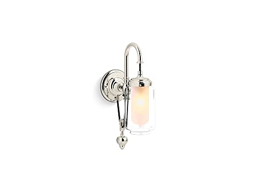 Up To 40% OFF Wall Sconce by KOHLER, Single Wall Sconce, Artifacts Collection, Vibrant Polished Nickel, K-72581-SN