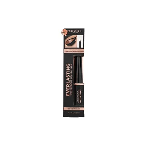 Profusion Cosmetics Everlasting Waterproof Liquid Eyeliner, Black, One size Cover