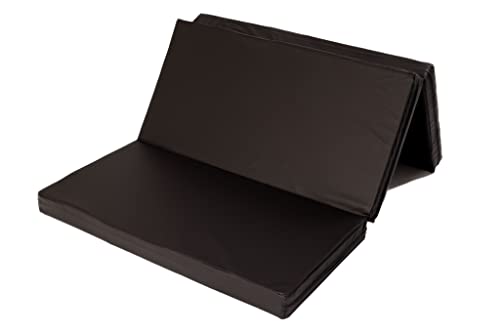 Jeflex - schwarze klappbare Weichbodenmatten 150 x 100 x 8 cm MADE IN GERMANY / Gymnastikmatte tragbar / platzsparende Fitnessmatte & Yogamatte / Spielmatte für Kinderzimmer Cover