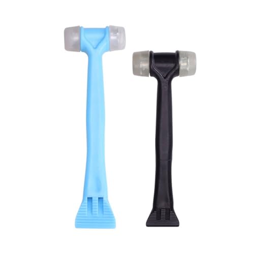 BlesConi Marteau et outil de coulis en caoutchouc 2 en 1, design ergonomique pour la pose et la rénovation du carrelage (noir)