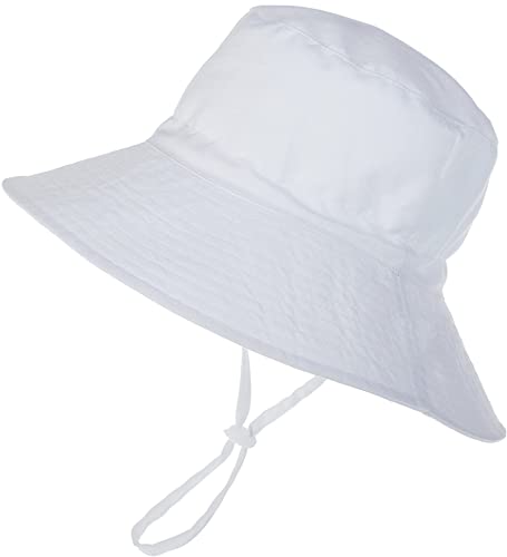 Image of Baby Sun Hat UPF 50+ Sun Protective Toddler Bucket Hat Summer Kids Beach Hats Wide Brim Outdoor Play Hat for Boys Girls