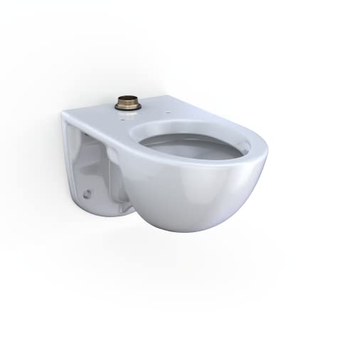 TOTO® TORNADO FLUSH® Commercial Flushometer Wall-Mounted Toilet, Elongated, Cotton White - CT728CU#01
