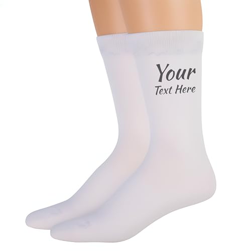 Custom Womens Socks, Personalized Gift Crew Socks for Women, Shoe Size 5-10, Sock Size 9-11 - Main Image