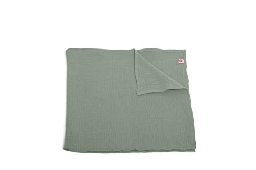 nanito Schal Halstuch Babyhalstuch Kinderschal Musselin Musselintuch Farbwahl Kinder Kinderhalstuch Baby Junge Mädchen Spucktuch Tuch 100% Bio Baumwolle 45 x 45 cm (sage)