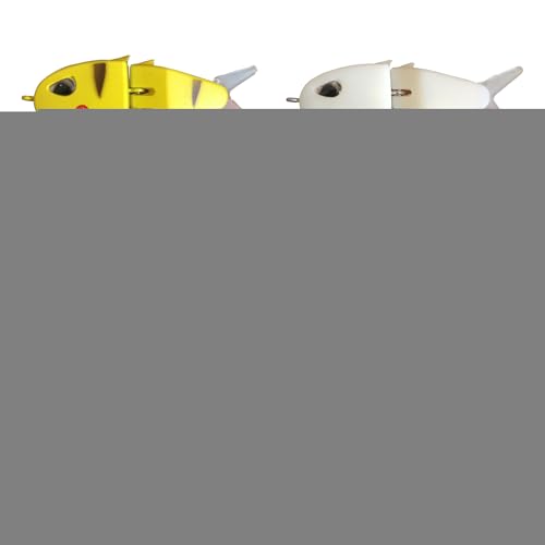 Leurres glide pour al black bass coulant lent articulé avec ailerons souples