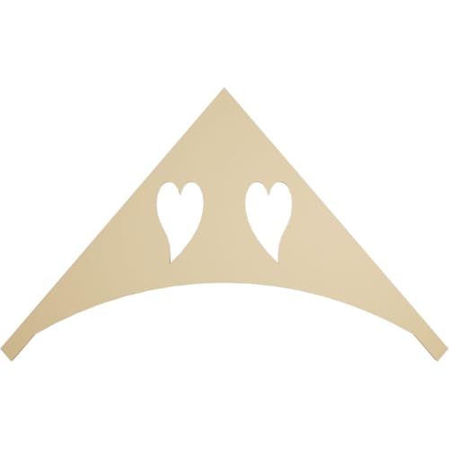 60"W x 35"H x 1 1/2"P (14/12) Pitch Winston Signature Urethane Gable Pediment, Primed Tan
