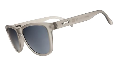 goodr Going to Valhalla...Witness! Polarised Sunglasses for Men & Women Medium Sized (OG) Dark Gray Translucent Frames with Chrome Mirrored Reflective Lenses UV400 Protection No Slip No Bounce