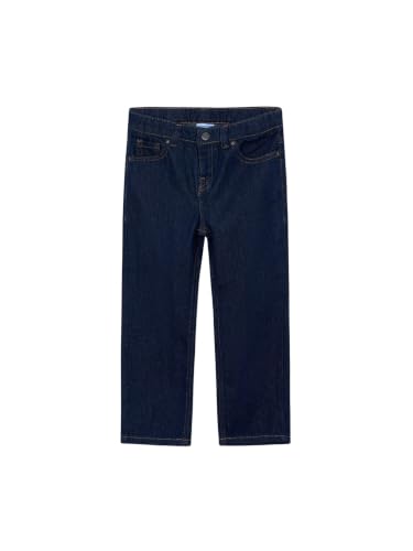 Pantalón denim wide fit para niño de color dark indigo cómodo