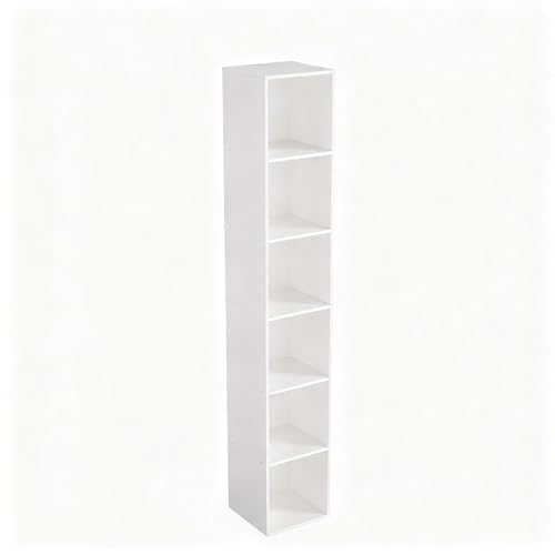 NewBeth White Cube Shelf, 6 Cube Storage Organizer, 6-Tier Freestanding