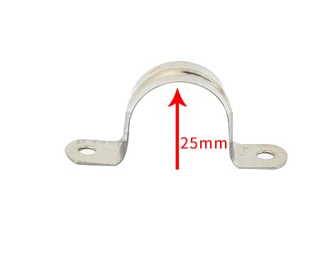 Unifizz Electrician Pipe Clamp Double Hole Tie U-Tube Clamp Bracket Stainless Steel Tie Tension Clamp 25Mm 10Pcs #TOP5