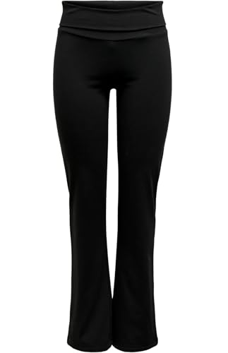 Only Mujer Onpfold Jazz Pants - Reg Fit - Opus Mallas de entrenamiento, Negro (Black Black), XL