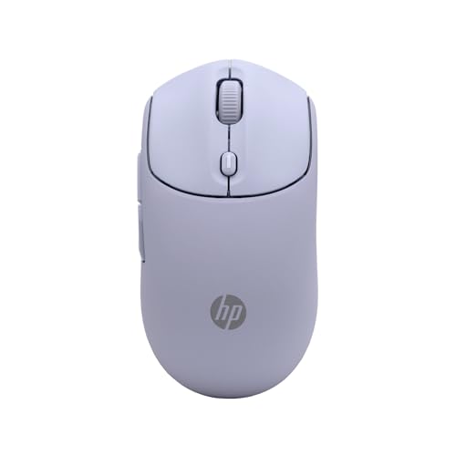 HP 400 Ratón inalámbrico Dual - Bluetooth y USB 2.4GHz, batería de 24 Meses, clics silenciosos, Tacto Suave, Morado